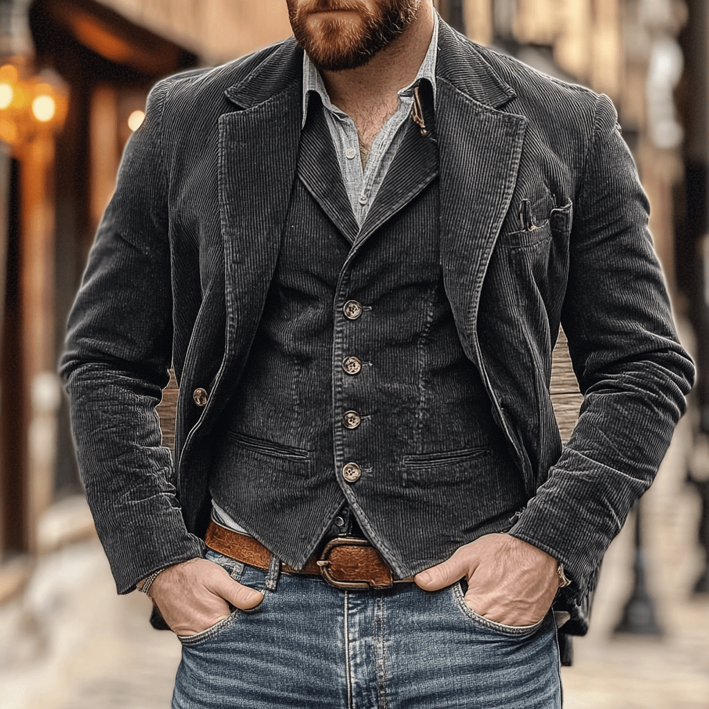 Patricio Corduroy Blazer & Waistcoat Duo