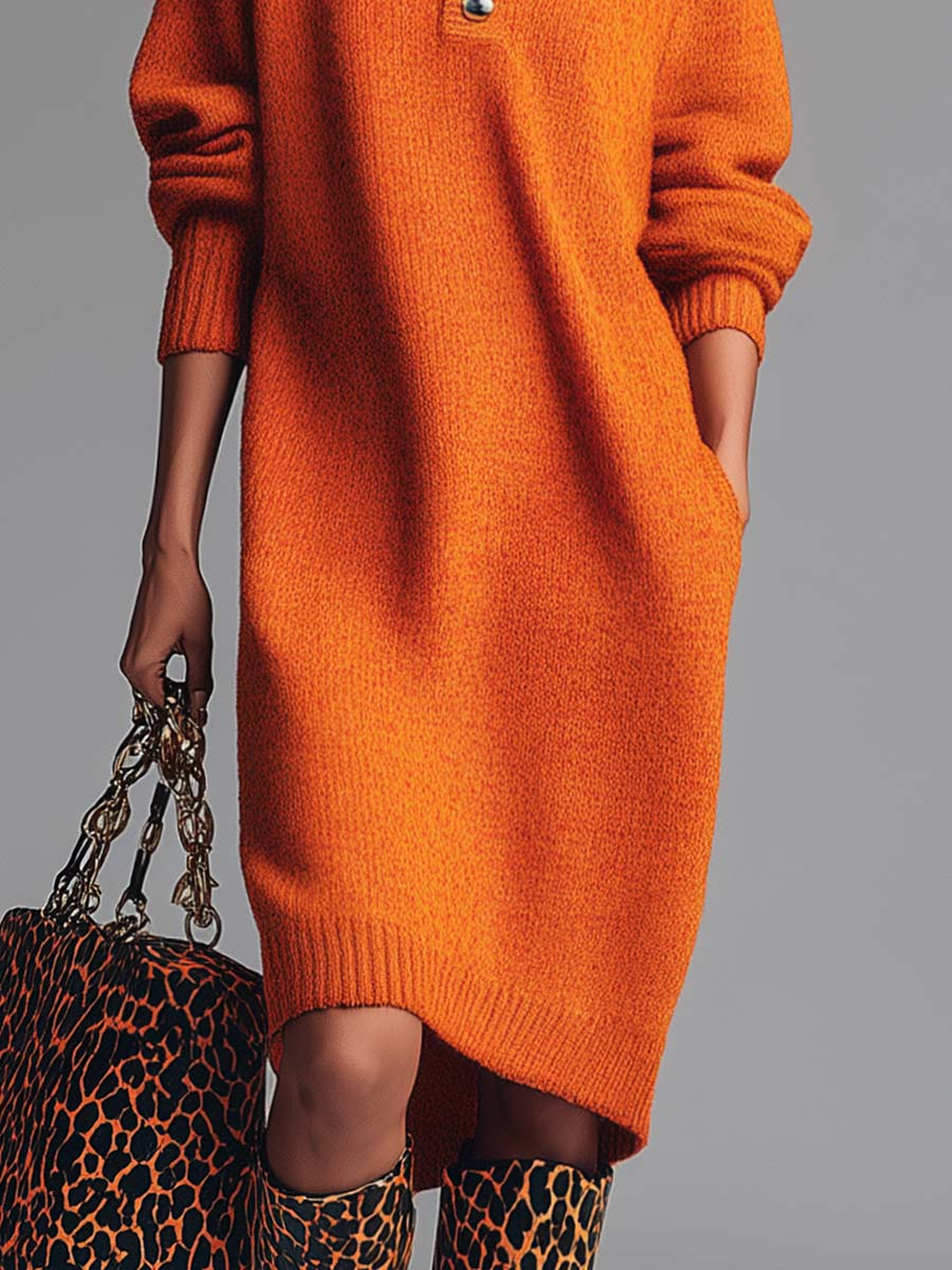 Orla | Soft Knitted Button Dress